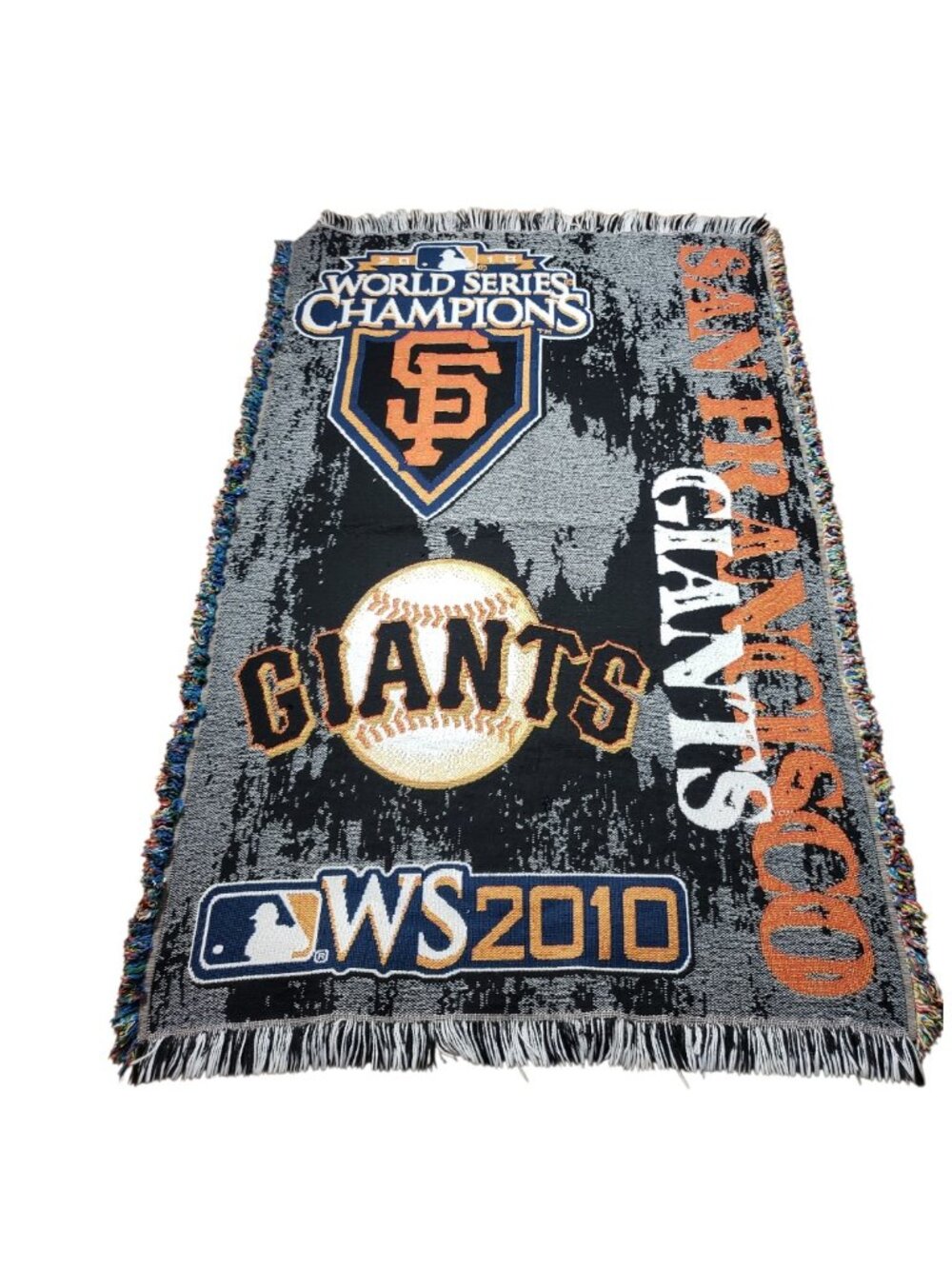 Northwest San Francisco Giants 2010 World Series Woven Throw Blanket Multicolor